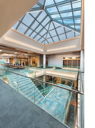 Henrietta Public Library Interior with Solera Skylights