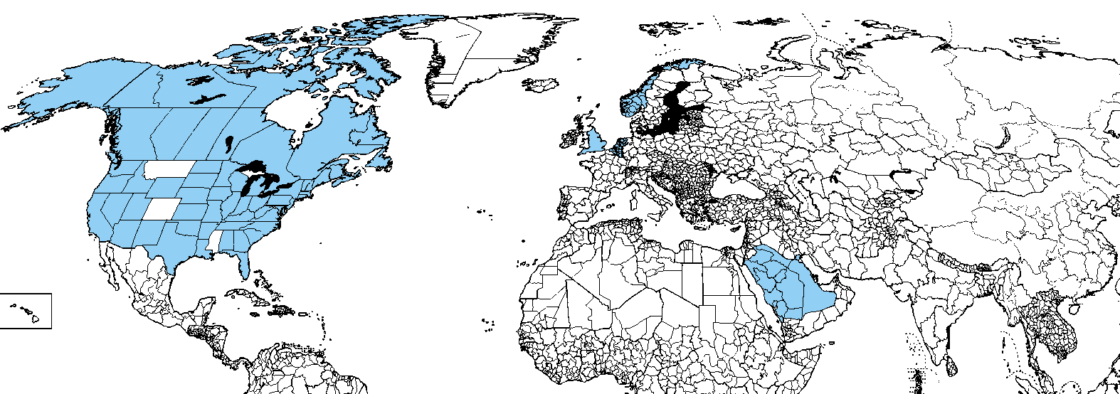 World map showing Solera and SoleraWall installations