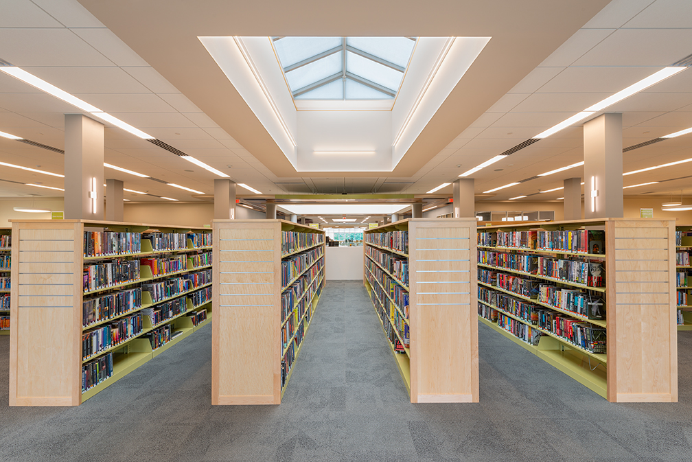 Henrietta Public Library interior with daylighting